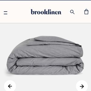 NEW Brooklinen Oxford Stripe King/Cal King Duvet cover